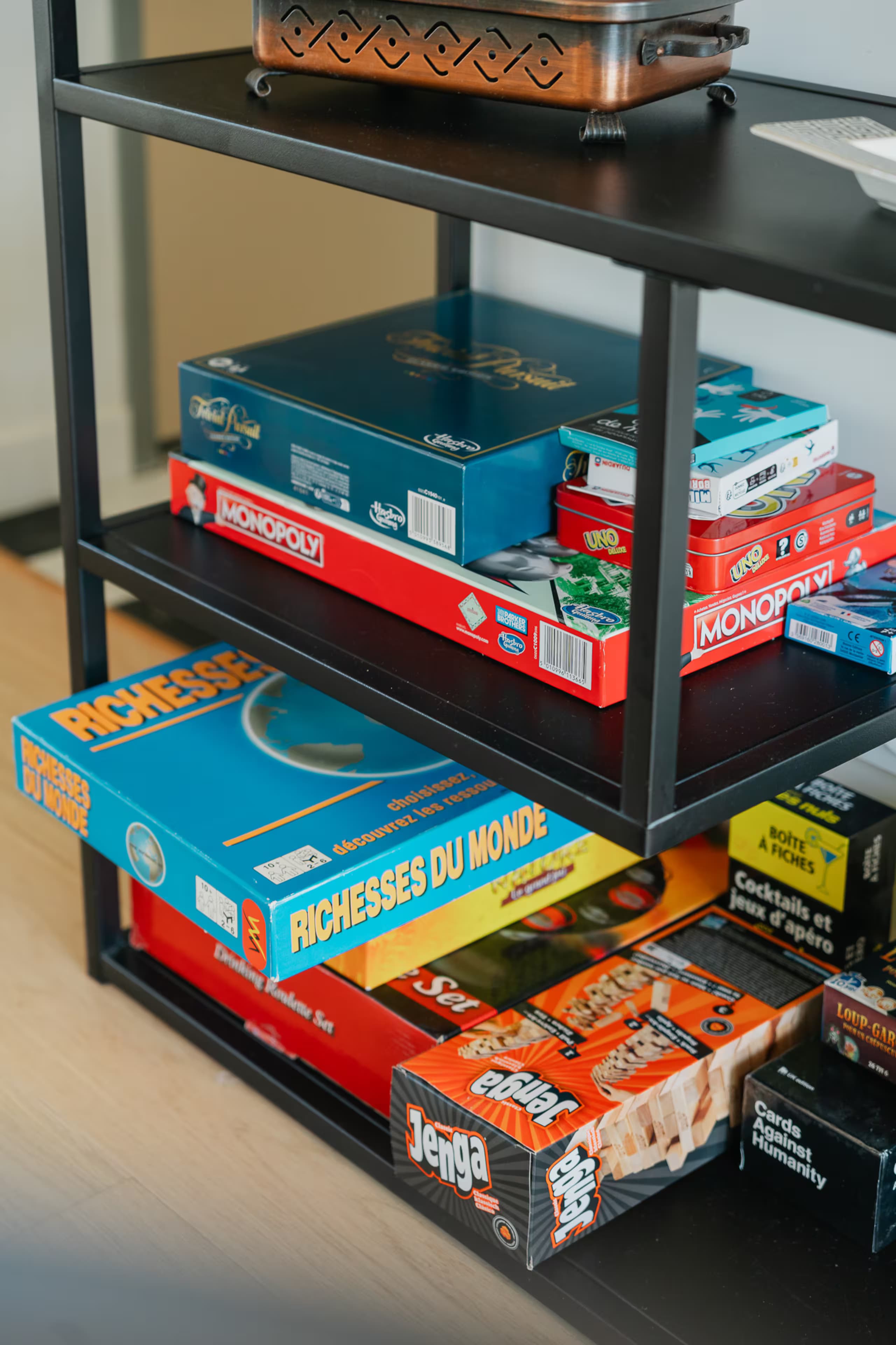 Étagère de jeux de société